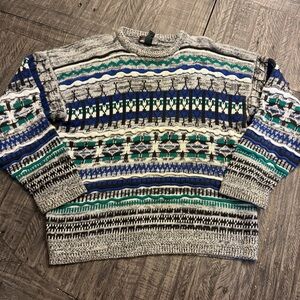 Men’s Vintage 80’s Mache Coogi Style Knit‎ Sweater Size Medium